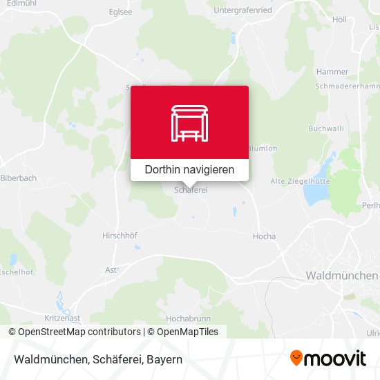 Waldmünchen, Schäferei Karte