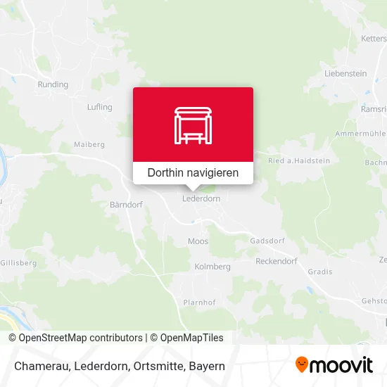 Chamerau, Lederdorn, Ortsmitte Karte