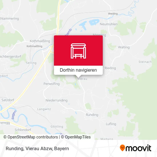 Runding, Vierau Abzw Karte