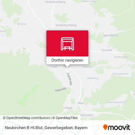 Neukirchen B Hl.Blut, Gewerbegebiet Karte