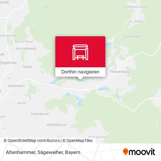 Altenhammer, Sägeweiher Karte