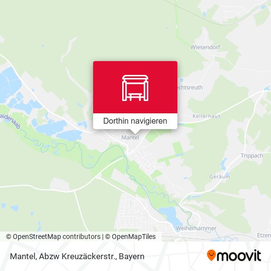 Mantel, Abzw Kreuzäckerstr. Karte