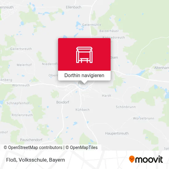 Floß, Volksschule Karte