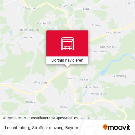 Leuchtenberg, Straßenkreuzung Karte