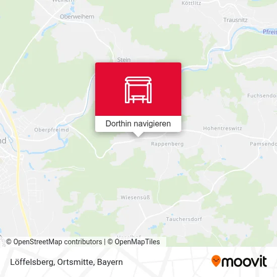 Löffelsberg, Ortsmitte Karte