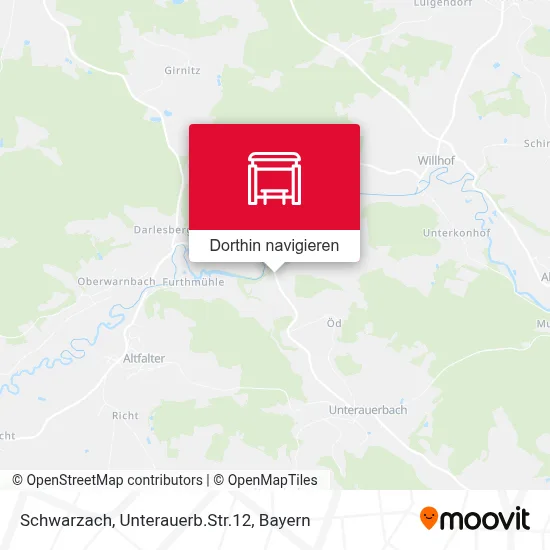 Schwarzach, Unterauerb.Str.12 Karte