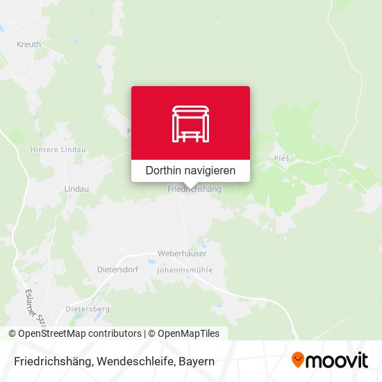 Friedrichshäng, Wendeschleife Karte