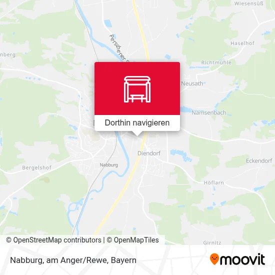 Nabburg, am Anger/Rewe Karte