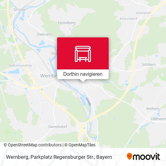 Wernberg, Parkplatz Regensburger Str. Karte