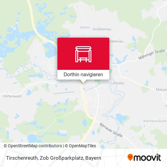 Tirschenreuth, Zob Großparkplatz Karte