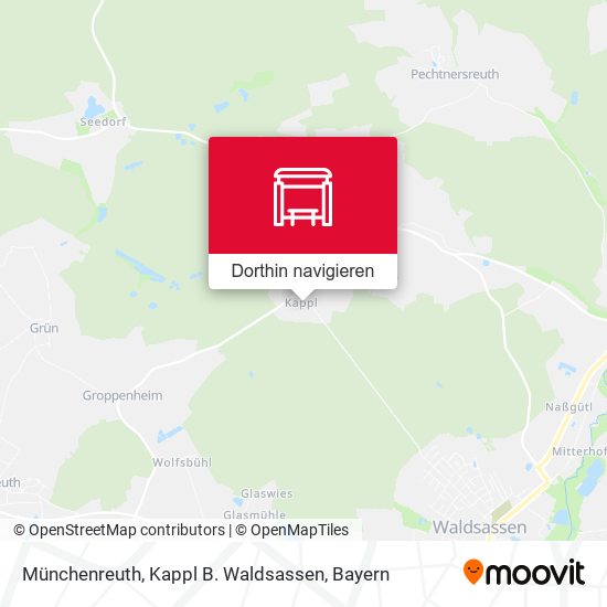 Münchenreuth, Kappl B. Waldsassen Karte