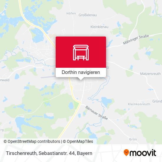 Tirschenreuth, Sebastianstr. 44 Karte