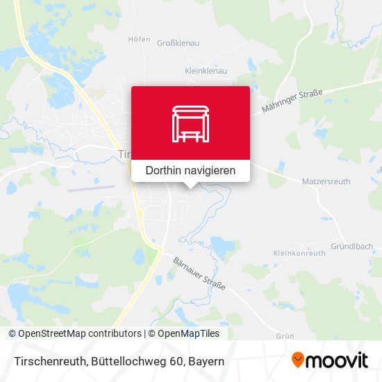Tirschenreuth, Büttellochweg 60 Karte
