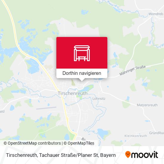 Tirschenreuth, Tachauer Straße / Planer St Karte