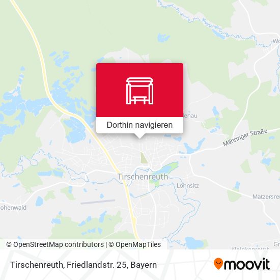 Tirschenreuth, Friedlandstr. 25 Karte