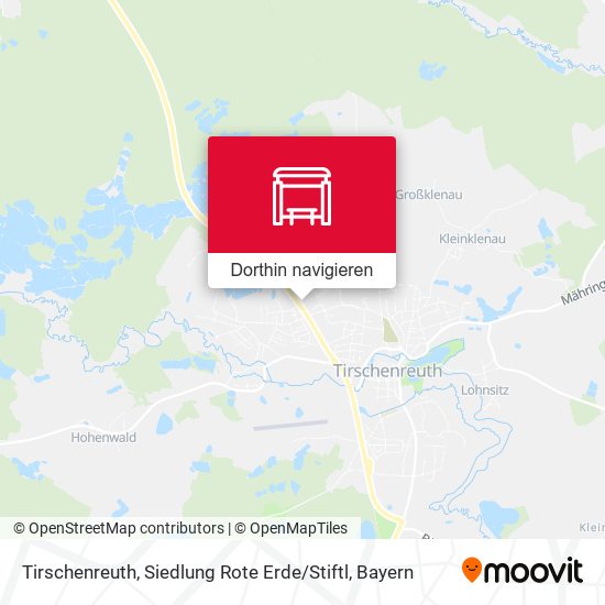 Tirschenreuth, Siedlung Rote Erde / Stiftl Karte