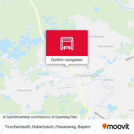 Tirschenreuth, Hubertusstr. / Hasenweg Karte