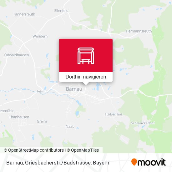 Bärnau, Griesbacherstr. / Badstrasse Karte