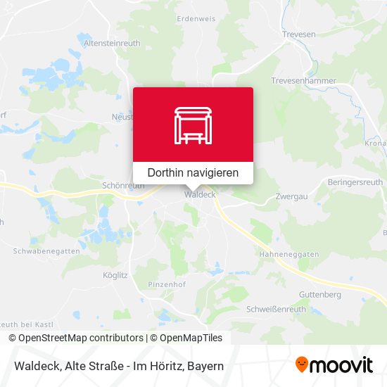 Waldeck, Alte Straße - Im Höritz Karte