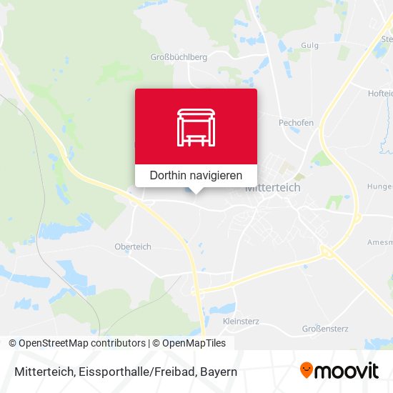 Mitterteich, Eissporthalle / Freibad Karte