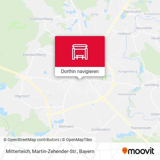 Mitterteich, Martin-Zehender-Str. Karte