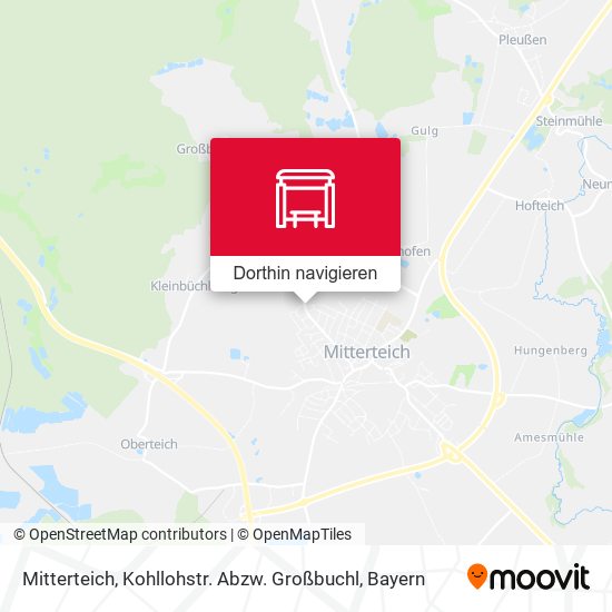 Mitterteich, Kohllohstr. Abzw. Großbuchl Karte
