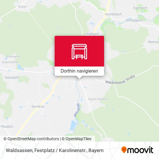Waldsassen, Festplatz / Karolinenstr. Karte