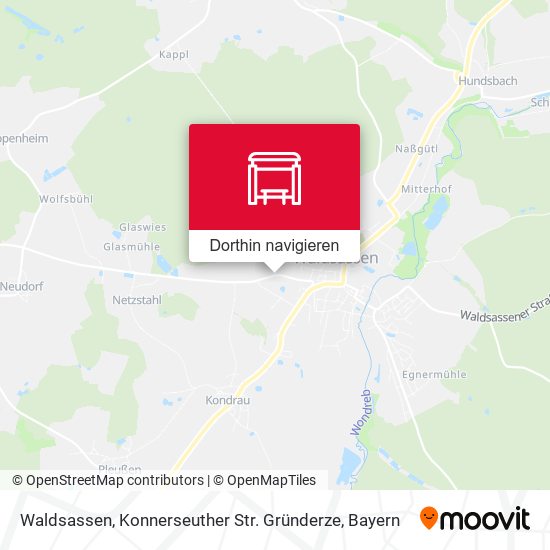 Waldsassen, Konnerseuther Str. Gründerze Karte