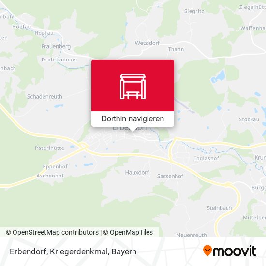 Erbendorf, Kriegerdenkmal Karte