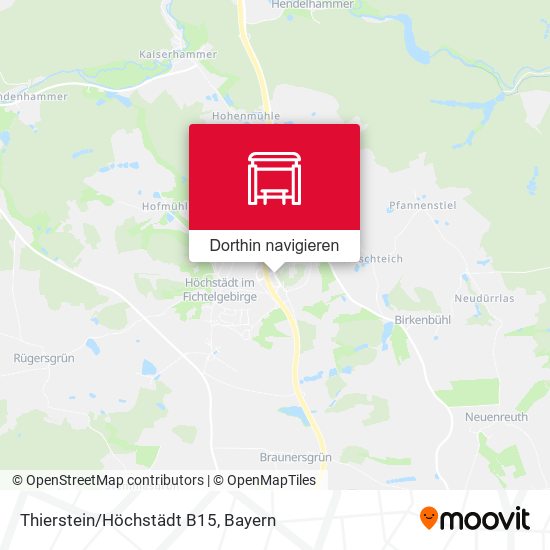 Thierstein/Höchstädt B15 Karte