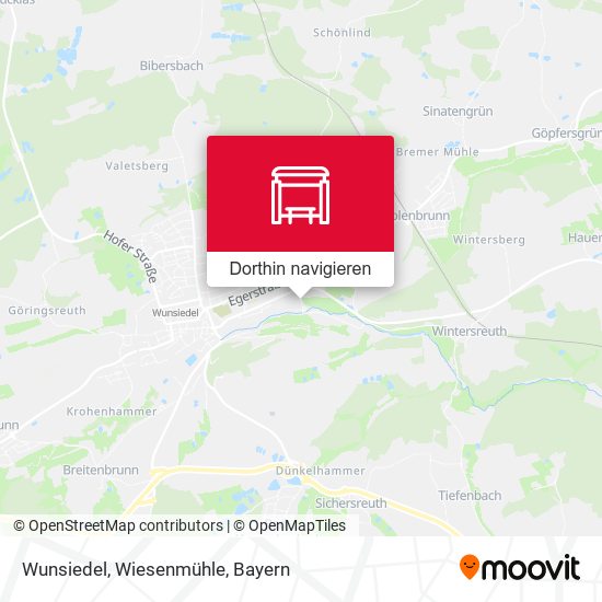 Wunsiedel, Wiesenmühle Karte