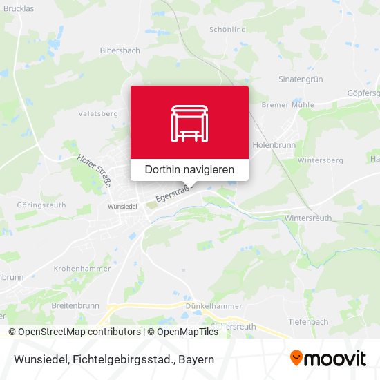 Wunsiedel, Fichtelgebirgsstad. Karte