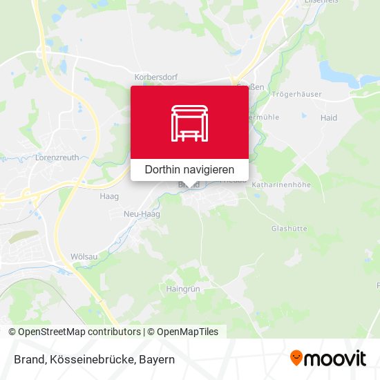 Brand, Kösseinebrücke Karte