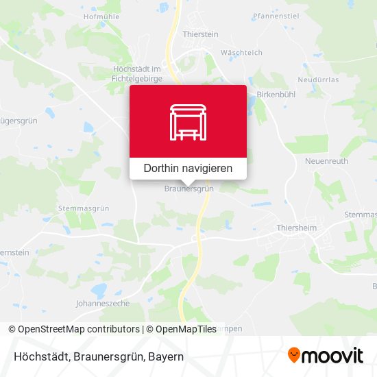 Höchstädt, Braunersgrün Karte