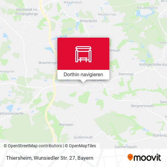 Thiersheim, Wunsiedler Str. 27 Karte