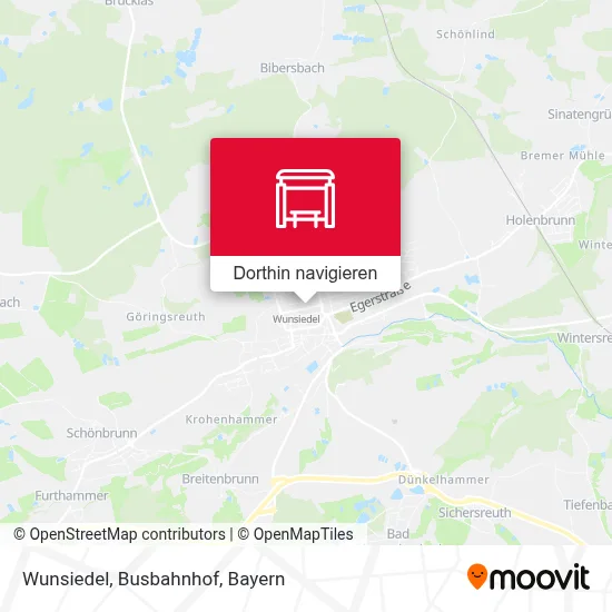 Wunsiedel, Busbahnhof Karte