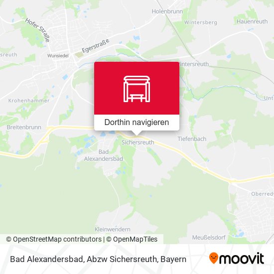 Bad Alexandersbad, Abzw Sichersreuth Karte