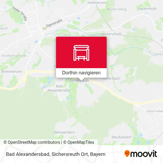 Bad Alexandersbad, Sichersreuth Ort Karte
