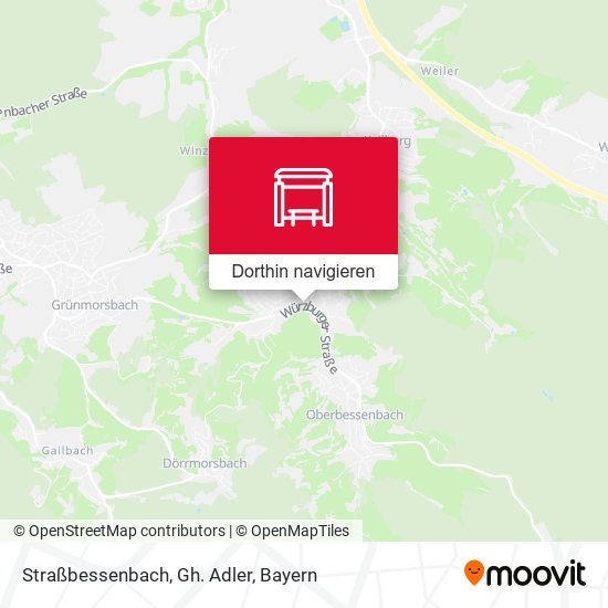 Straßbessenbach, Gh. Adler Karte