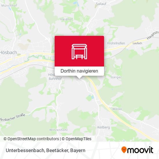 Unterbessenbach, Beetäcker Karte