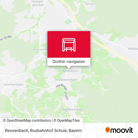 Bessenbach, Busbahnhof Schule Karte