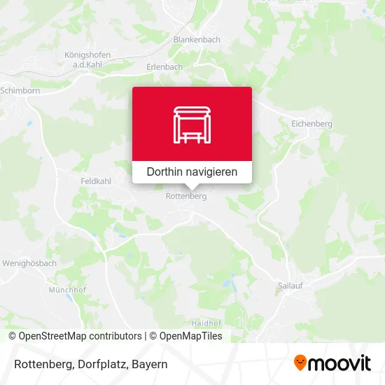 Rottenberg, Dorfplatz Karte