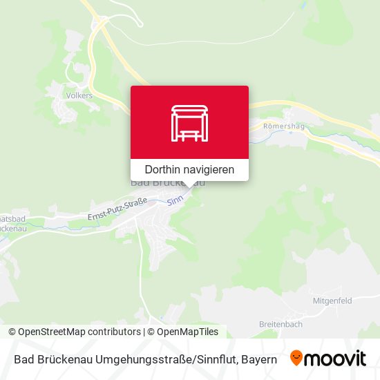 Bad Brückenau Umgehungsstraße / Sinnflut Karte