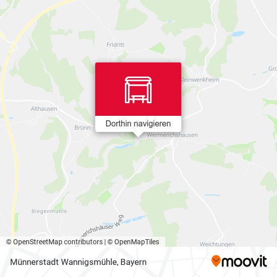 Münnerstadt Wannigsmühle Karte