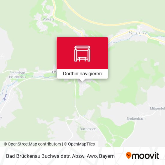 Bad Brückenau Buchwaldstr. Abzw. Awo Karte
