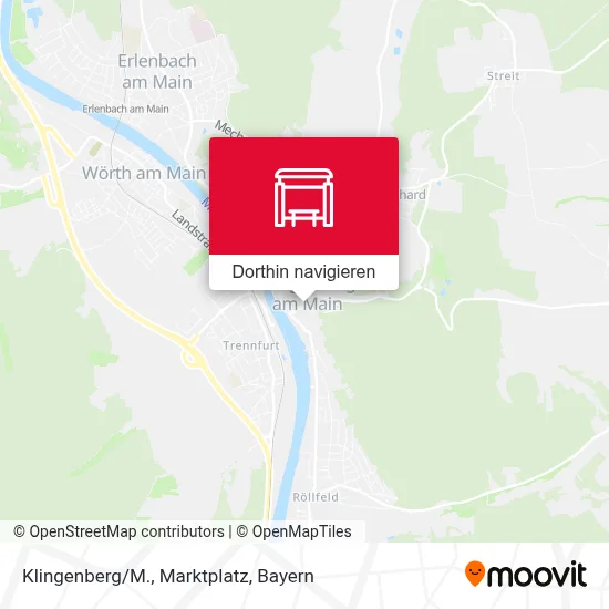 Klingenberg/M., Marktplatz Karte
