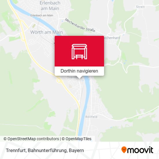 Trennfurt, Bahnunterführung Karte