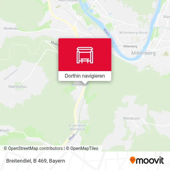 Breitendiel, B 469 Karte