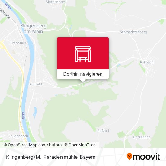 Klingenberg/M., Paradeismühle Karte