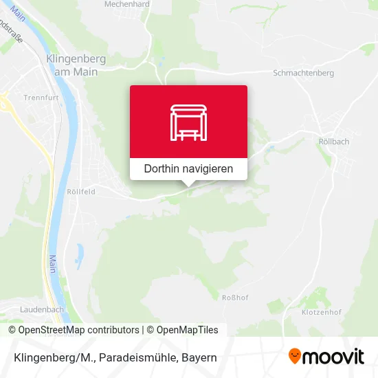 Klingenberg/M., Paradeismühle Karte